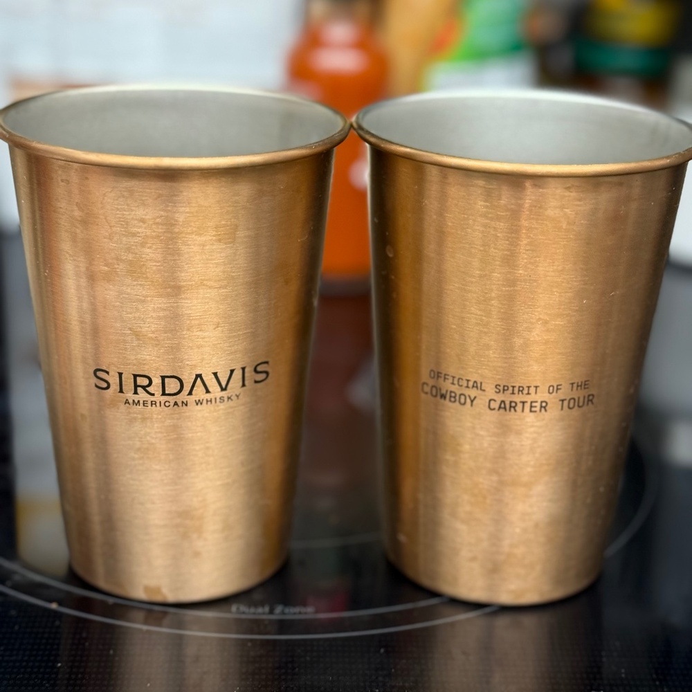 Beyonce Cowboy Carter Tour Exclusive - Sir Davis Copper Cups (1 set of 2 cups)